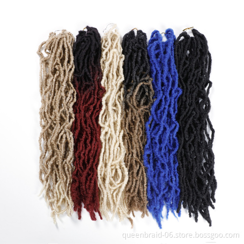 21strands 24" 90g Goddess Locs Crochet Hair Synthetic Ombre Nu Locs Crochet Braiding Hair Extensions Crochet Goddess Nu Locs